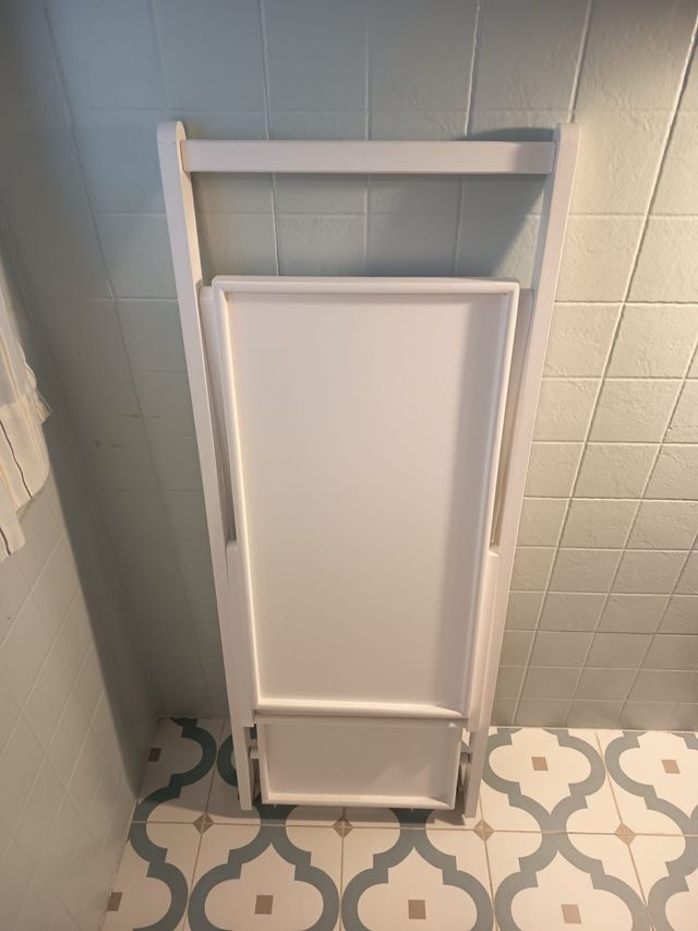 Carrito camarera blanco madera.