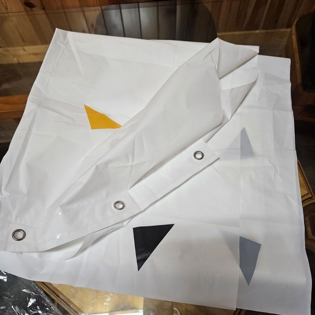 Cortina ducha plástica blanca 180x80