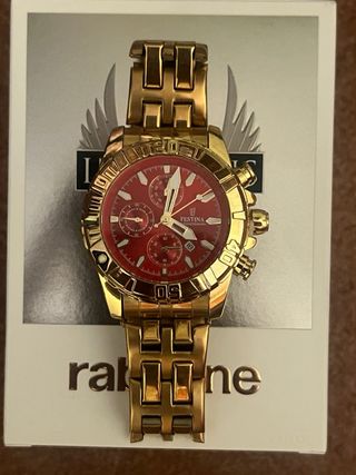 Festina Cronografo Dorado Rojo
