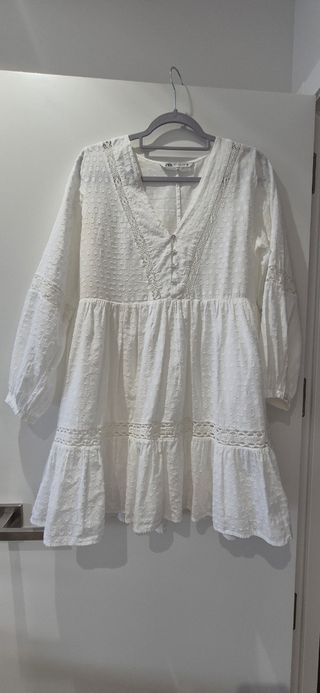 Vestido Zara blanco - Talla M