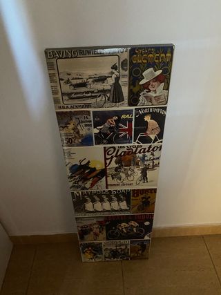 Cuadro vintage: Bicicletas antiguas