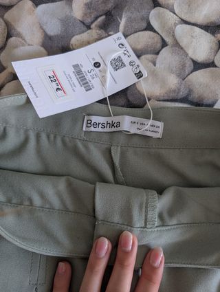 Falda pantalón verde clarito Zara