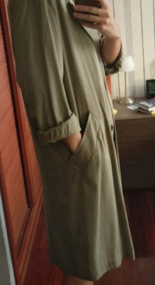 Abrigo Zara verde oliva mujer
