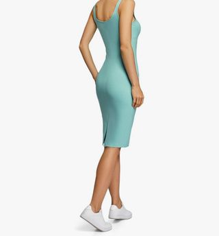 Vestido midi turquesa