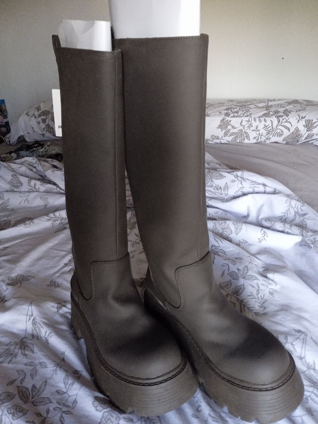 Botas altas Zara - Oliva