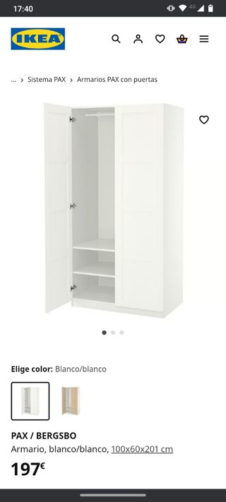 SUPER OFERTA!! Armario blanco Ikea - 2 puertas