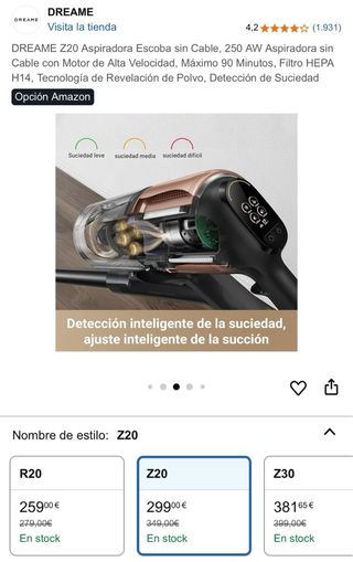 Aspiradora Escoba Dreame Z20