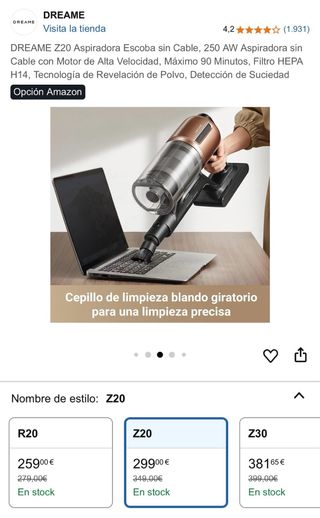Aspiradora Escoba Dreame Z20