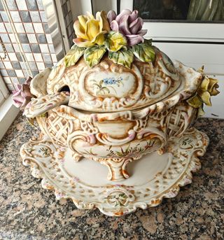 Sopera estilo Capodimonte | Cerámica