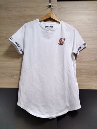 Siksilk - Camiseta blanca talla M