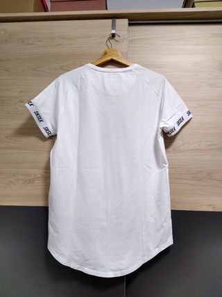 Siksilk - Camiseta blanca talla M