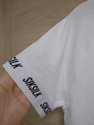 Siksilk - Camiseta blanca talla M
