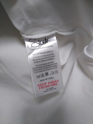 Siksilk - Camiseta blanca talla M