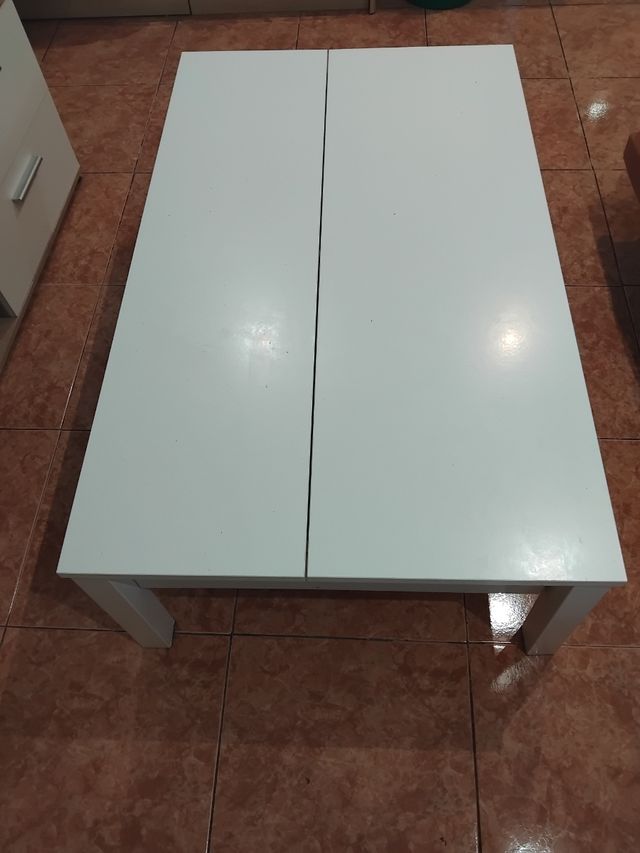 Mesa blanca de madera - 50cm