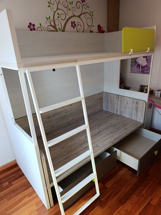 Cama nido y cajones más litera.