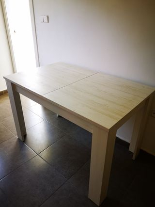 Mesa comedor plegable blanca