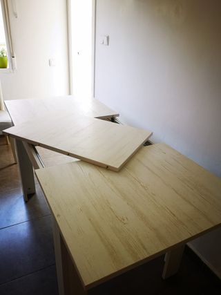 Mesa comedor plegable blanca