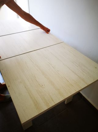 Mesa comedor plegable blanca