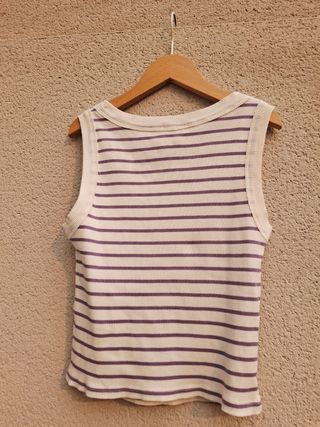 Top Tezenis rayas blanco-morado