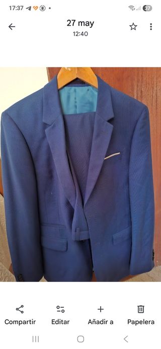 Traje chaqueta azul