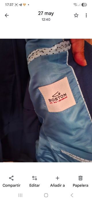 Traje chaqueta azul