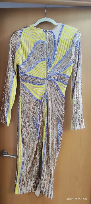 Vestido lentejuelas multicolor