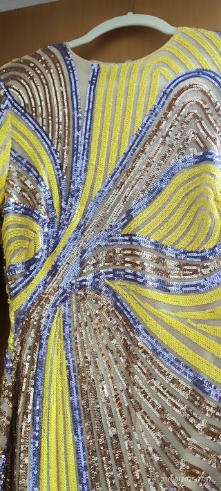 Vestido lentejuelas multicolor