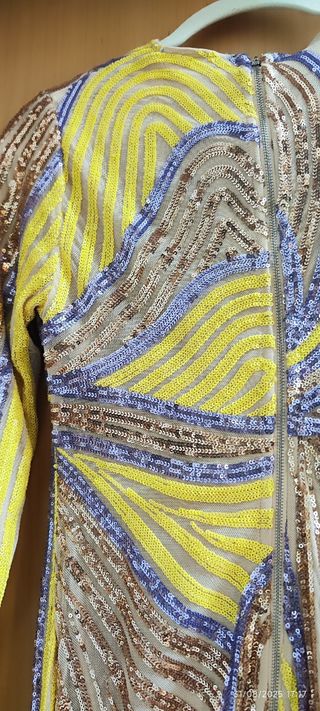 Vestido lentejuelas multicolor