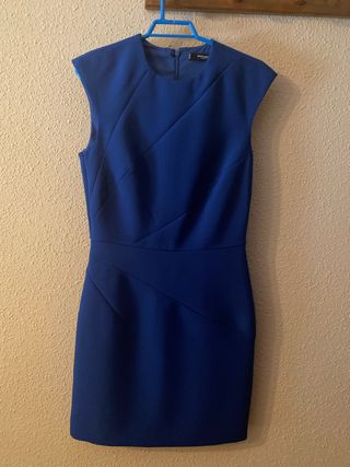 Vestido MANGO azul cocktail