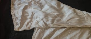 Blusa beige estampada geométrica M-L