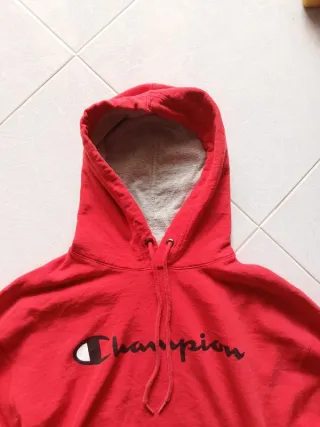 Felpa Champion rossa con cappuccio