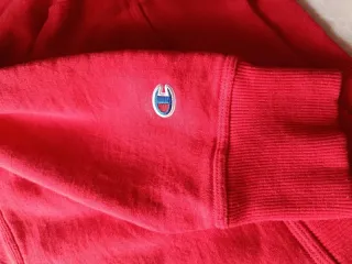 Felpa Champion rossa con cappuccio