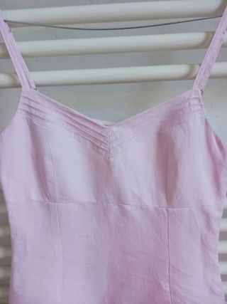 Abito nuovo rosa in lino