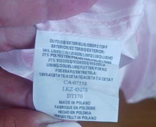 Abito nuovo rosa in lino