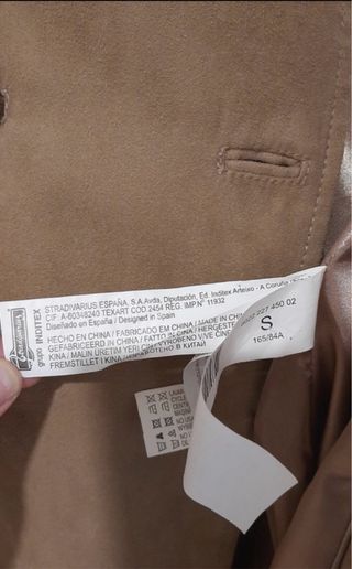 Gabardina beige Stradivarius