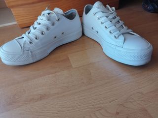 Zapatillas converse piel blanca 