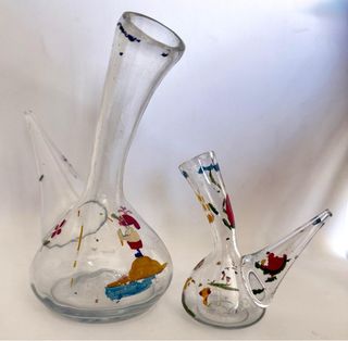2 Caraffe Antiche Dipinte a Mano