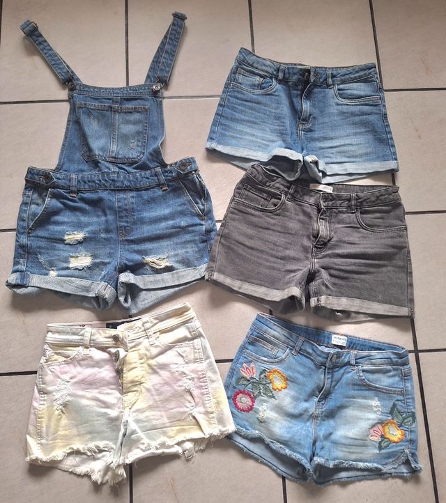 Lote 5 shorts y peto niña