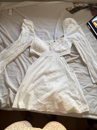 Vestido blanco Boohoo verano
