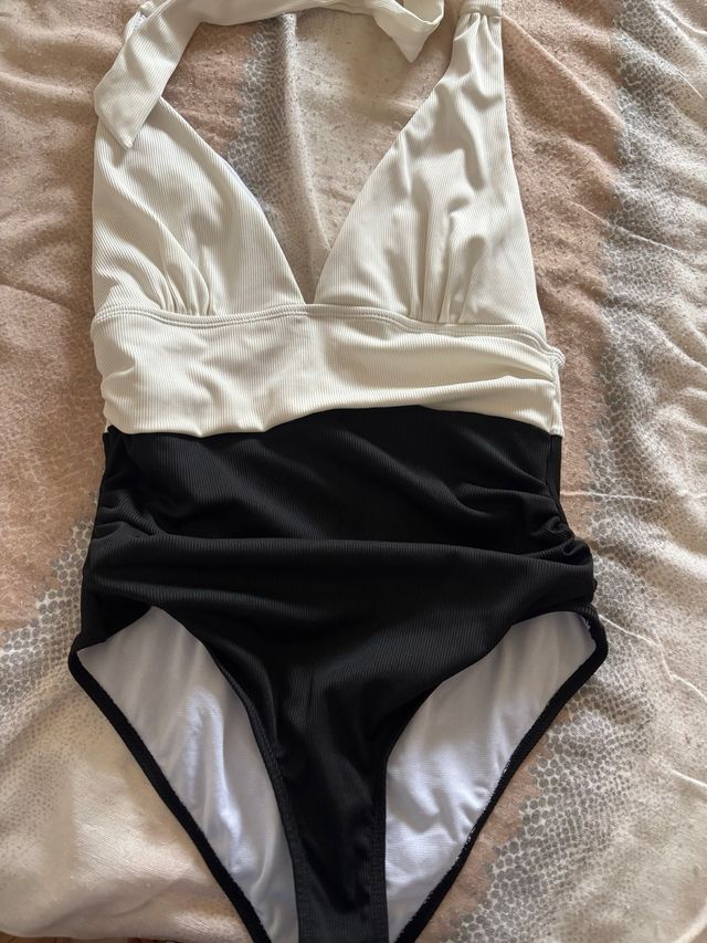 Costume intero - bianco e nero