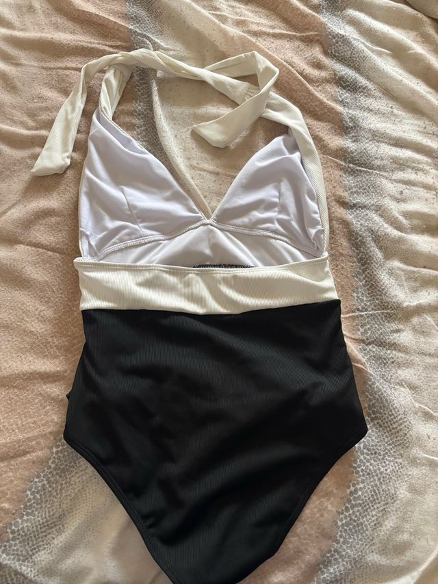 Costume intero - bianco e nero