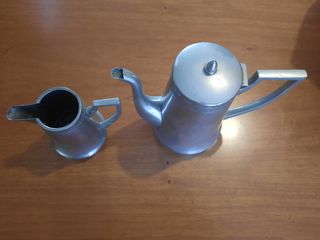 Caffettiera & Lattiera Vintage in Alpacca