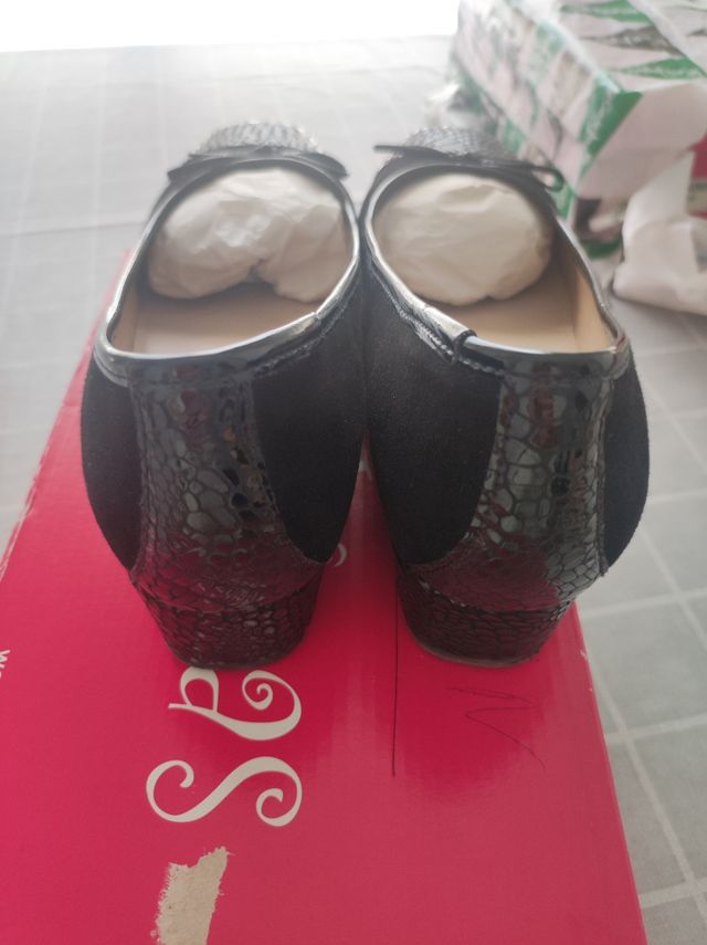 Bailarinas Dehicas negras, talla 39