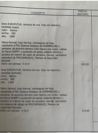 Ventanas PVC Kommerling SIN premarco  NI marco