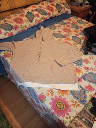 Sudadera capucha Rosa palo mujer talla XL