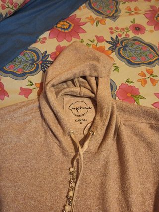 Sudadera capucha Rosa palo mujer talla XL