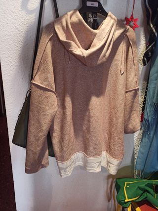 Sudadera capucha Rosa palo mujer talla XL