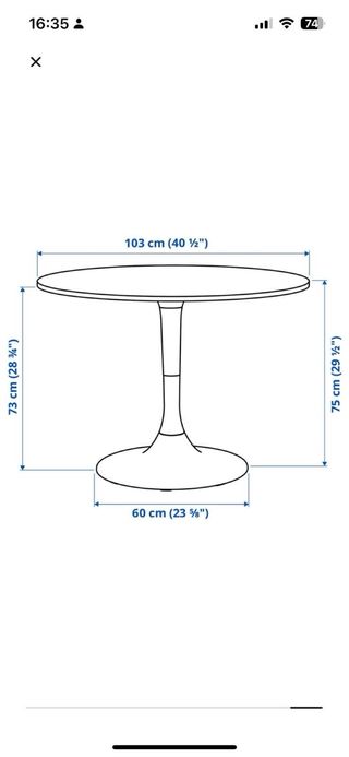 Mesa DOCKSTA blanca + 2 sillas JANINGE
