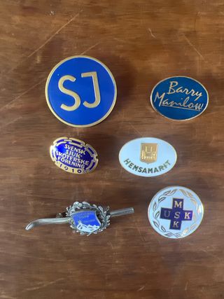 6 insignias vintage