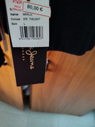 Chaquetón mujer Pepe Jeans azul marino - Talla L